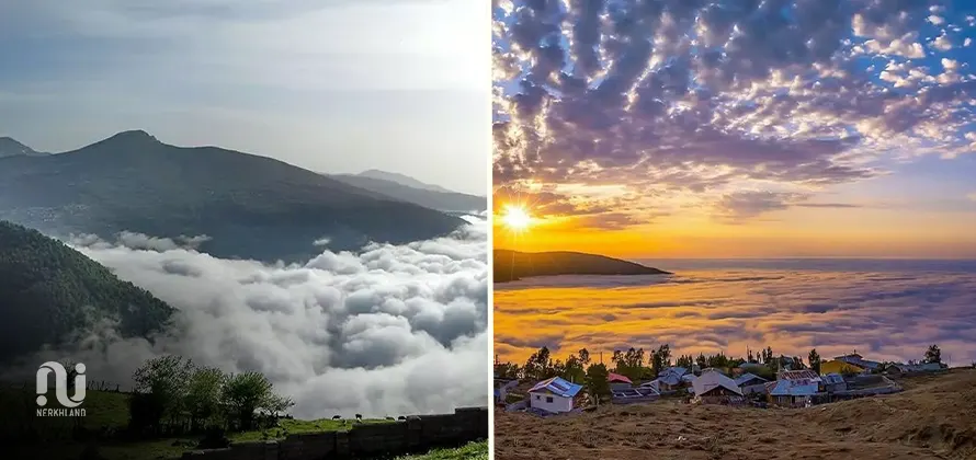 روستای فیلبند؛ غرق در اقیانوس ابر